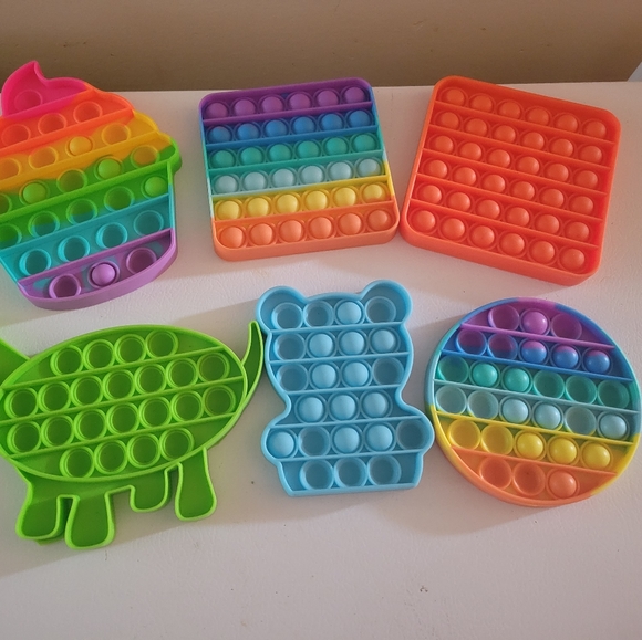 Push Pop Fidget Toys Set of 6 - Picture 1 of 6